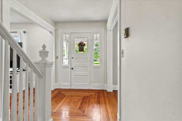 261 E Sandusky St, Mechanicsburg, OH 43044 - entryway with stairs and baseboards