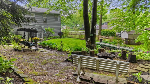 1235 Canteberry Ln, Mansfield, OH 44906 - view of yard with a fire pit