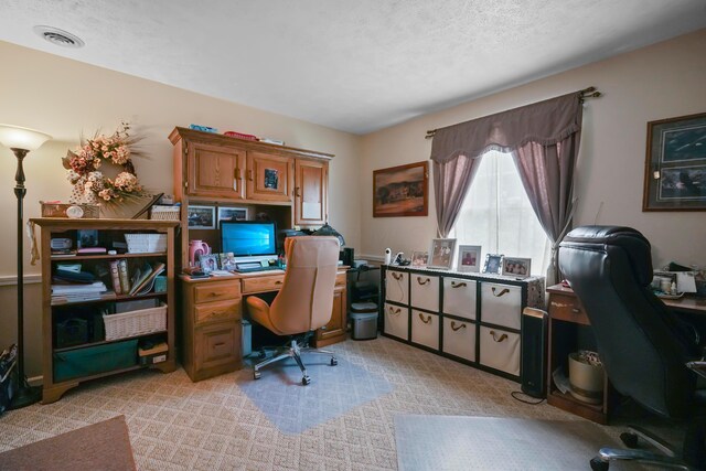 1235 Canteberry Ln, Mansfield, OH 44906 - office featuring light carpet and a textured ceiling