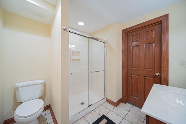 390 Engelwood Ct, Powell, OH 43065 - full bathroom featuring a shower stall, vanity, and tile patterned flooring