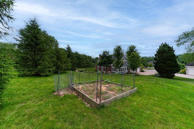 390 Engelwood Ct, Powell, OH 43065 - view of green lawn with a garden