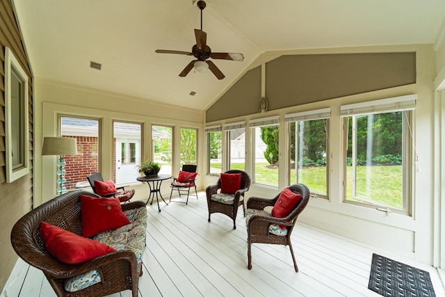390 Engelwood Ct, Powell, OH 43065 - sunroom / solarium with vaulted ceiling and hardwood / wood-style flooring