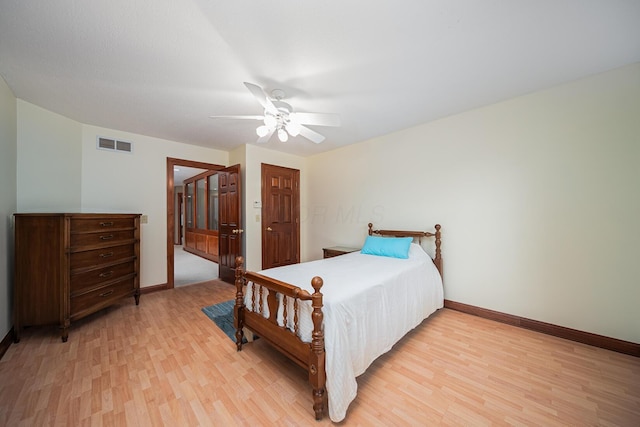 390 Engelwood Ct, Powell, OH 43065 - bedroom featuring light wood-type flooring and a ceiling fan