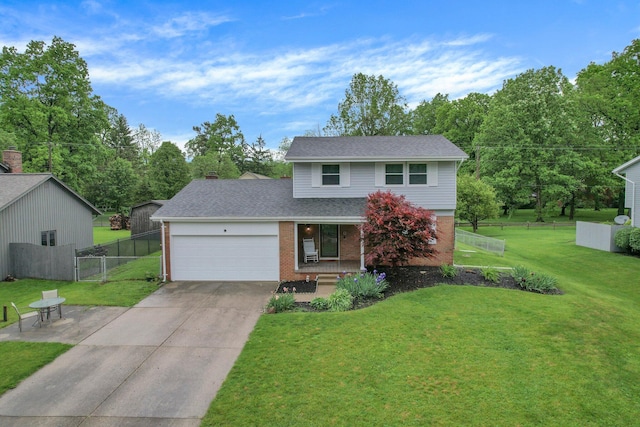 1200 Chanteloup Dr, Marion, OH 43302 - traditional-style home with brick siding, an attached garage, concrete driveway, and roof with shingles