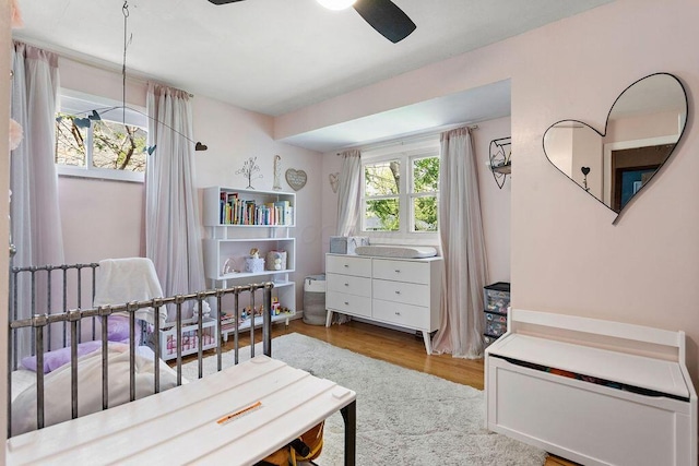 2690 Kingston Ave, Grove City, OH 43123 - bedroom featuring wood finished floors and ceiling fan
