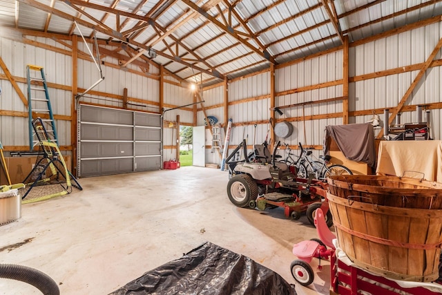 1861 Ginder Rd NW, Lancaster, OH 43130 - garage featuring metal wall