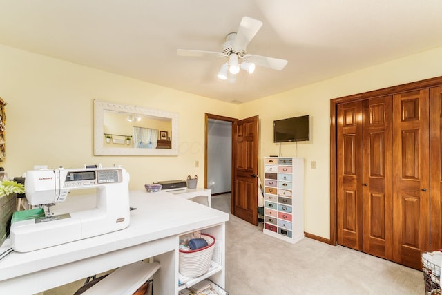 1861 Ginder Rd NW, Lancaster, OH 43130 - office space featuring light colored carpet and ceiling fan