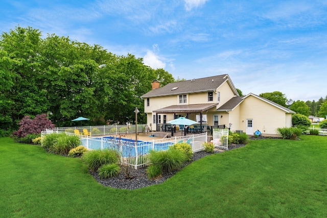 1861 Ginder Rd NW, Lancaster, OH 43130 - back of house featuring a chimney and a patio area