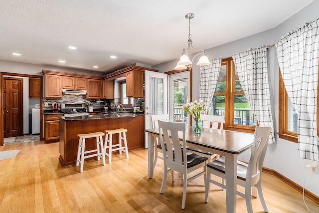 1861 Ginder Rd NW, Lancaster, OH 43130 - dining space with light wood finished floors, baseboards, and recessed lighting