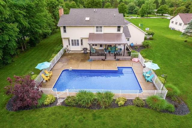 1861 Ginder Rd NW, Lancaster, OH 43130 - back of property featuring a chimney and a patio