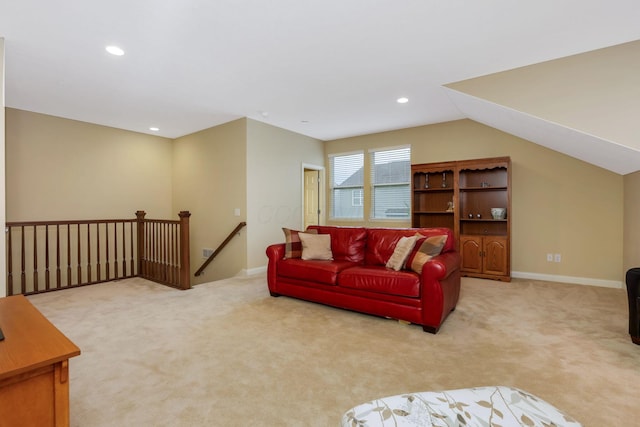 2079 Tournament Way, Grove City, OH 43123 - living area featuring light carpet, recessed lighting, and baseboards