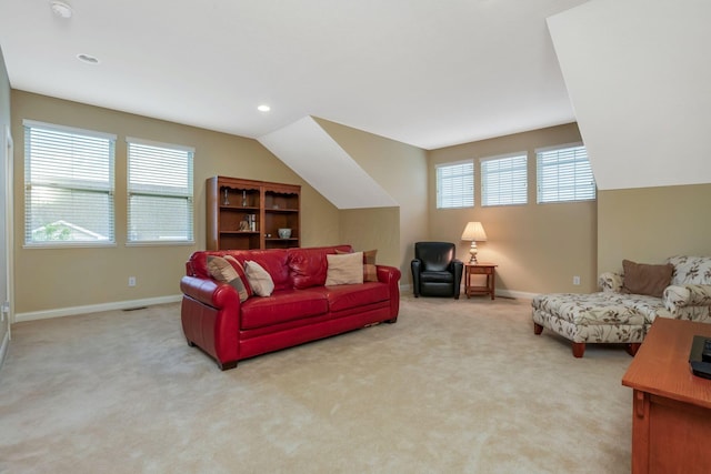 2079 Tournament Way, Grove City, OH 43123 - living room featuring light carpet, baseboards, and recessed lighting