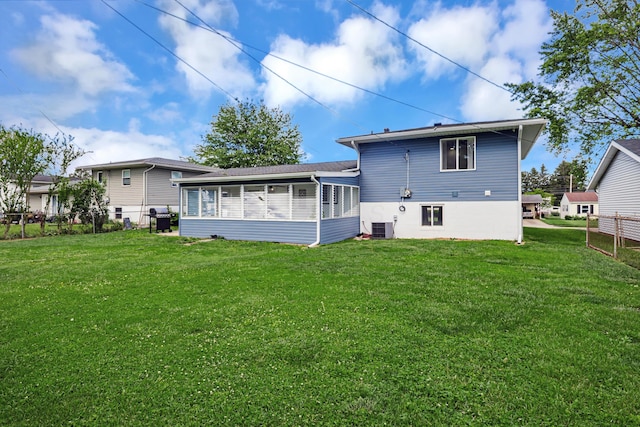 600 Kappler Rd, Heath, OH 43056 - rear view of property with central AC and a sunroom