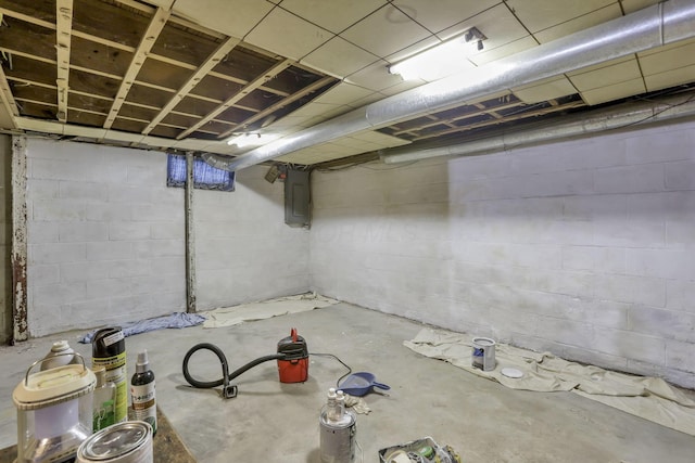 6880 Sandusky Ave, Chatfield, OH 44825 - unfinished basement with electric panel
