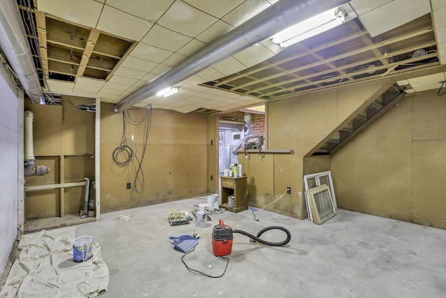 6880 Sandusky Ave, Chatfield, OH 44825 - unfinished basement with stairs