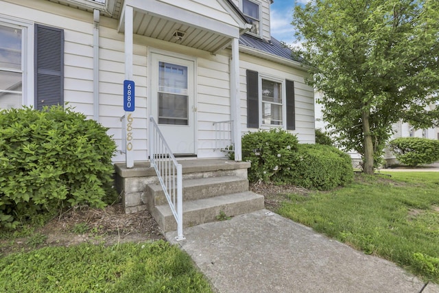 6880 Sandusky Ave, Chatfield, OH 44825 - property entrance with metal roof
