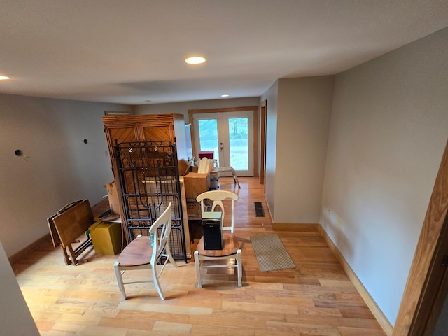 62 Scioto St, Powell, OH 43065 - sitting room with light wood-type flooring, recessed lighting, and baseboards