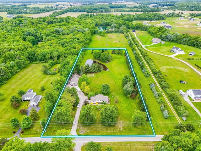5081 Carters Corner Rd, Sunbury, OH 43074 - aerial view of property's location featuring property boundaries highlighted