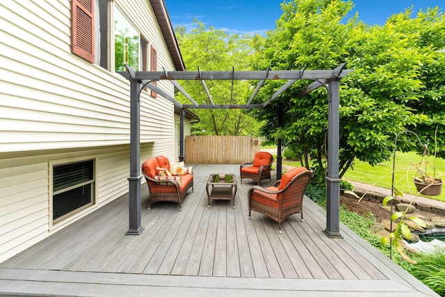 5081 Carters Corner Rd, Sunbury, OH 43074 - wooden terrace with an outdoor living space