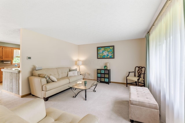 5081 Carters Corner Rd, Sunbury, OH 43074 - living area featuring light carpet and baseboards