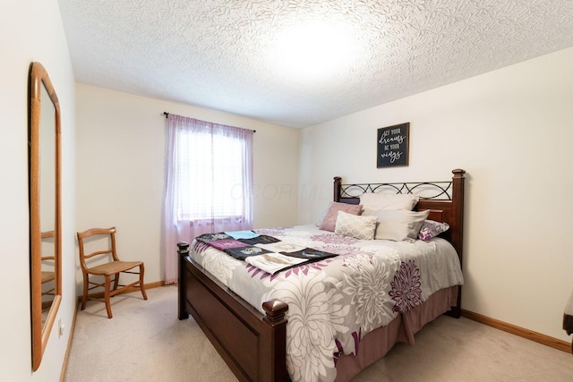 5081 Carters Corner Rd, Sunbury, OH 43074 - bedroom featuring light carpet, a textured ceiling, and baseboards