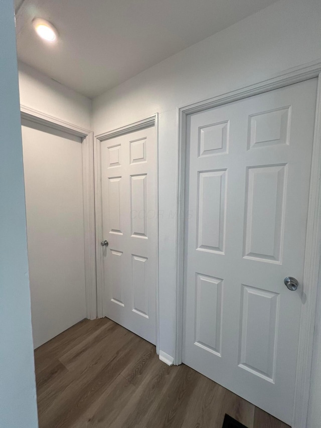 101 N James Rd, Columbus, OH 43213 - corridor with dark wood-style flooring