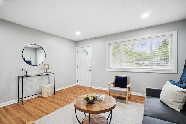 3783 Laguna Dr, Columbus, OH 43232 - living room with light wood-style flooring, baseboards, and recessed lighting