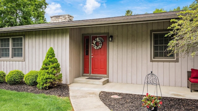 2145 Welsh Hills Rd NE, Granville, OH 43023 - doorway to property with a chimney