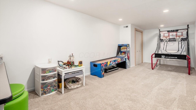 2145 Welsh Hills Rd NE, Granville, OH 43023 - recreation room with carpet floors, recessed lighting, and baseboards