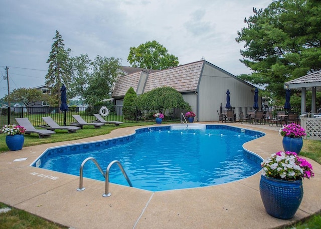 4945 Walnut Rd Unit 6, Buckeye Lake, OH 43008 - view of swimming pool with a patio and a gazebo