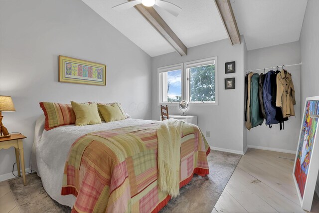 4945 Walnut Rd Unit 6, Buckeye Lake, OH 43008 - bedroom with ceiling fan, wood finished floors, and baseboards
