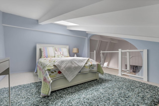 4945 Walnut Rd Unit 6, Buckeye Lake, OH 43008 - carpeted bedroom with a skylight and arched walkways