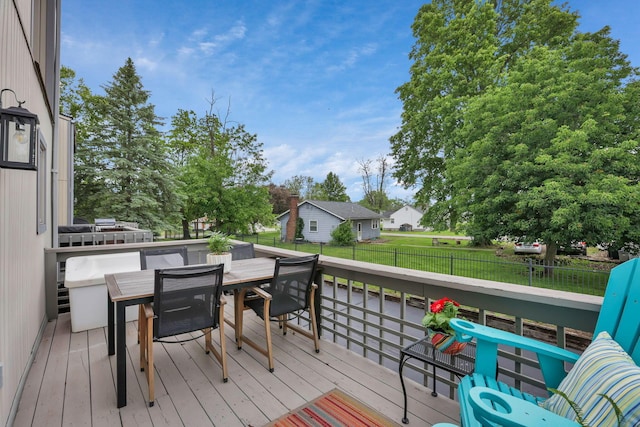 4945 Walnut Rd Unit 6, Buckeye Lake, OH 43008 - deck with outdoor dining area
