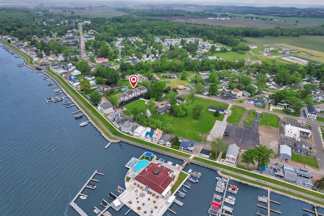 4945 Walnut Rd Unit 6, Buckeye Lake, OH 43008 - bird's eye view of a large body of water and numerous boat docks