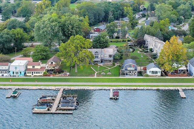 4945 Walnut Rd Unit 6, Buckeye Lake, OH 43008 - aerial perspective of suburban area with a large body of water