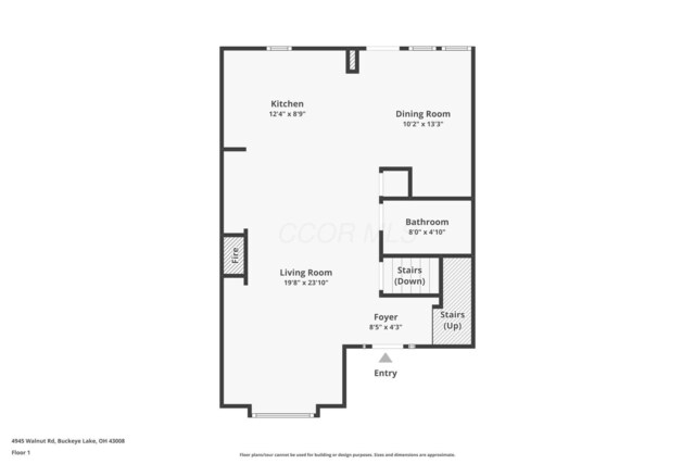 4945 Walnut Rd Unit 6, Buckeye Lake, OH 43008 - room layout