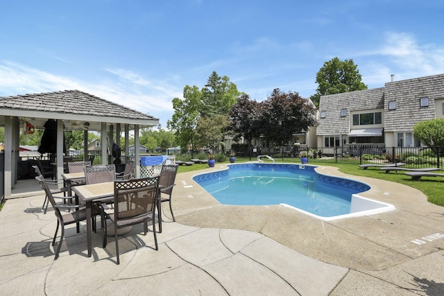 4945 Walnut Rd Unit 6, Buckeye Lake, OH 43008 - view of swimming pool featuring a patio and a gazebo