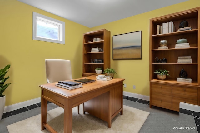 736 Eton St, Marion, OH 43302 - tiled office featuring baseboards
