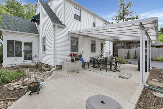 1470 Berkshire Rd, Columbus, OH 43221 - rear view of house with a patio and roof with shingles
