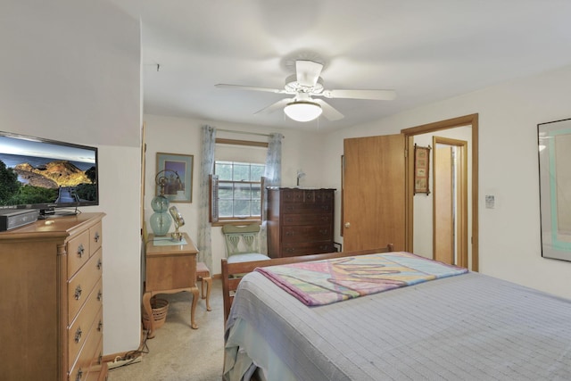 1470 Berkshire Rd, Columbus, OH 43221 - bedroom featuring light carpet and ceiling fan