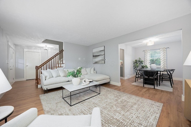 13789 Cobblestone Ln, Pickerington, OH 43147 - living area with wood finished floors and baseboards