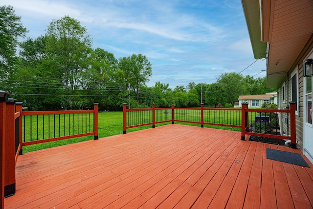 13789 Cobblestone Ln, Pickerington, OH 43147 - wooden terrace featuring a yard and view of scattered trees