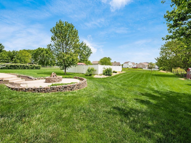 9148 Mccord Rd, Orient, OH 43146 - view of yard featuring a fire pit