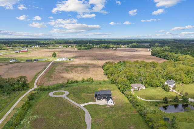 3318 S County Line Rd, Johnstown, OH 43031 - aerial view of property and surrounding area with rural landscape and a nearby body of water