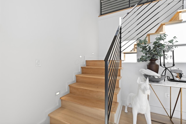 3318 S County Line Rd, Johnstown, OH 43031 - stairway with wood finished floors