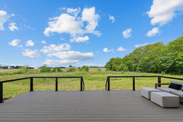 3318 S County Line Rd, Johnstown, OH 43031 - wooden terrace featuring a view of rural / pastoral area