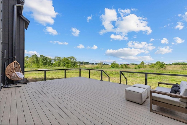 3318 S County Line Rd, Johnstown, OH 43031 - wooden deck featuring a rural view
