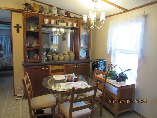 235 Parklawn Dr, Circleville, OH 43113 - dining space featuring a chandelier