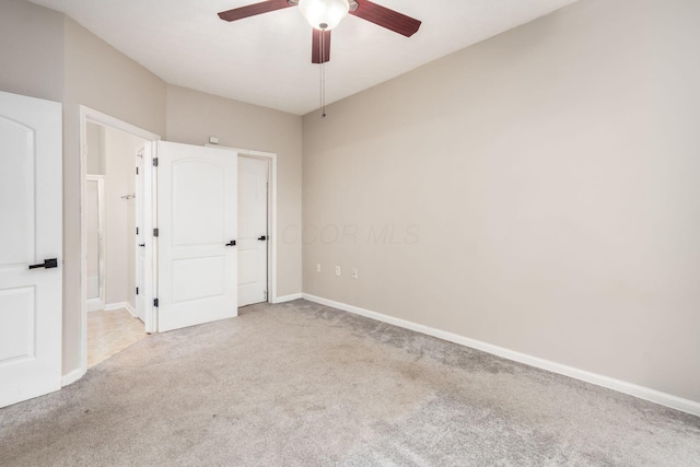 1989 Berrancher Dr, Columbus, OH 43228 - unfurnished bedroom featuring carpet floors, baseboards, and ceiling fan