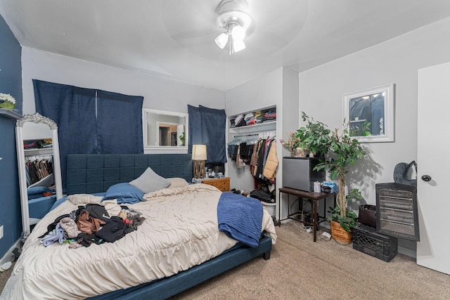 1808 S 6th St, Columbus, OH 43207 - bedroom with carpet flooring, a closet, and ceiling fan
